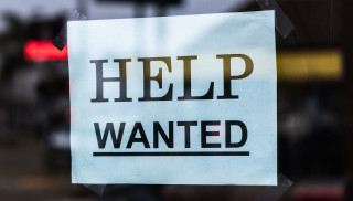 "Help Wanted" Sign in Window
